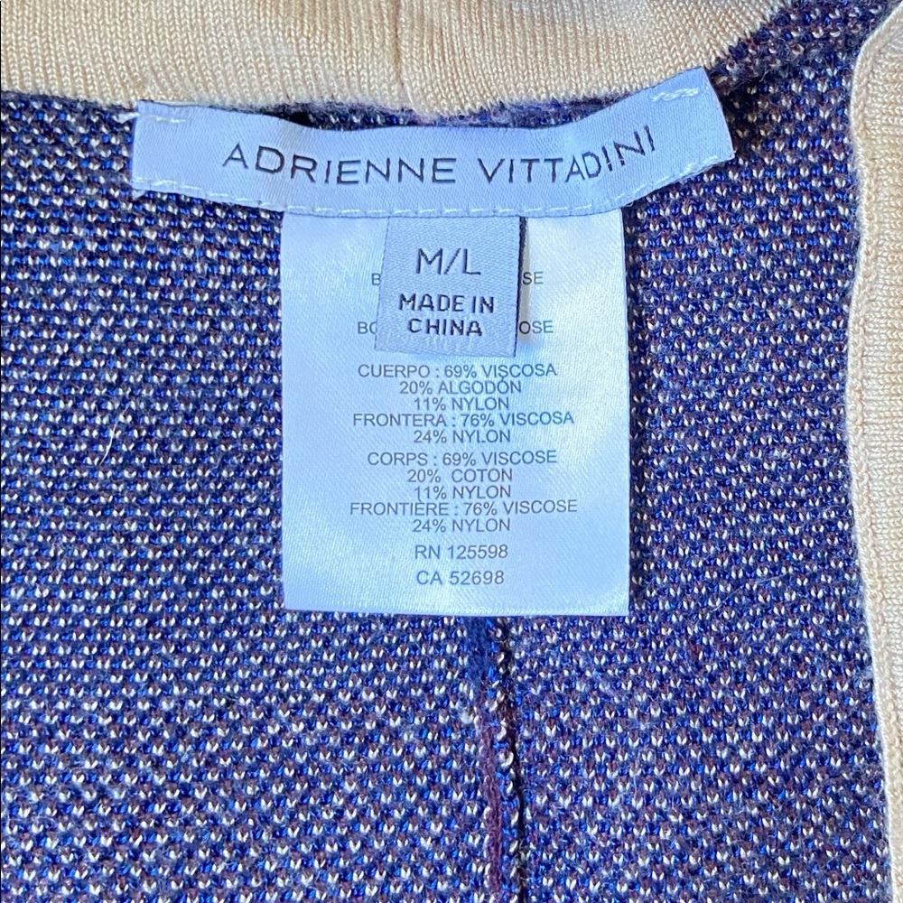 Adrienne Vittadini Multi Color Wrap Cardigan - image 3